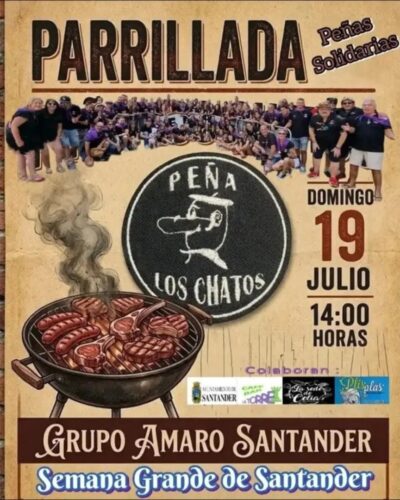 Parrillada Solidaria Peña Los Chatos en Bar La Torre, Santander