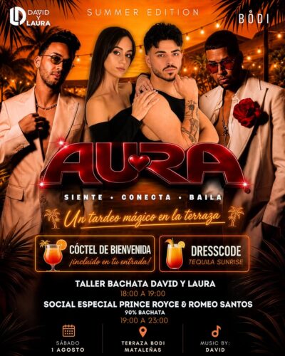 Taller de Bachata AURA Summer Edition en La Terraza del Bodi