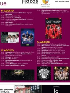 Fiestas de Hazas de Cesto 2026 en Hazas de Cesto