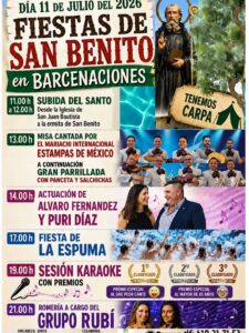 Fiestas de San Benito en Barcenaciones, 11 de julio 2026