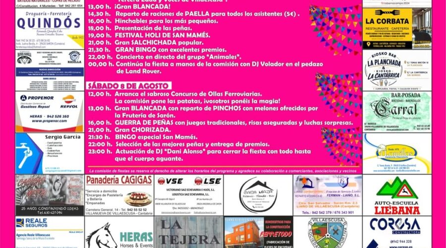 Fiestas de San Mamés en Villanueva de Villaescusa 2026