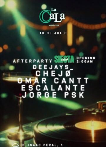 Afterparty SIESTA Club en La Cala, Suances