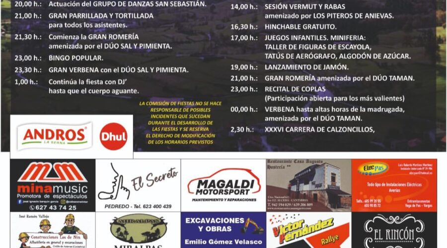 Fiestas de Las Nieves 2026 en Cotillo de Anievas, Cantabria