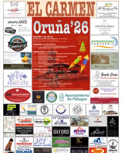 Fiestas del Carmen Oruña 2026 en Piélagos, Cantabria
