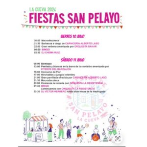Fiestas San Pelayo 2026 en La Cueva, San Pelayo