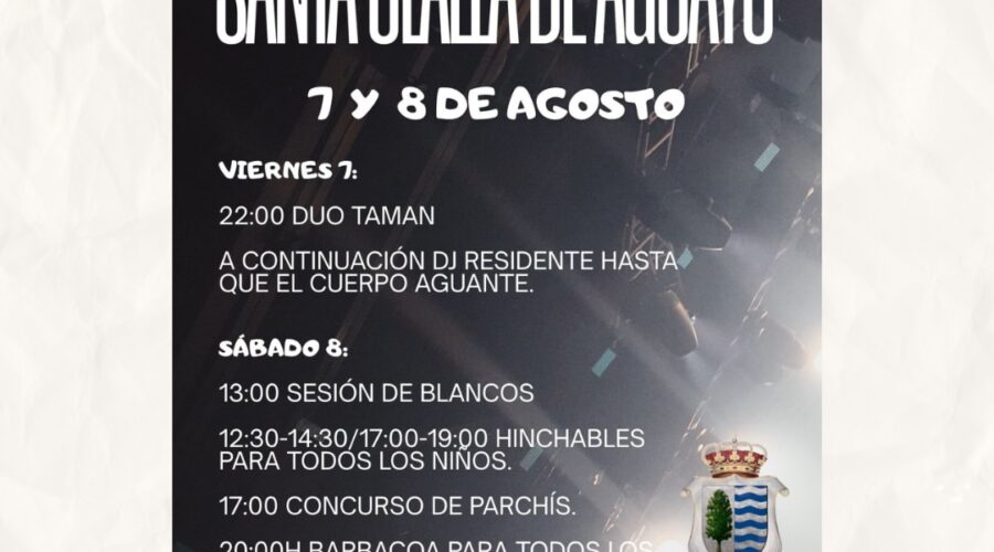 San Lorenzo 2026 en Santa Olalla de Aguayo, 7 y 8 agosto