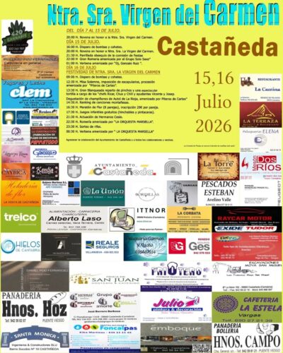 Fiestas del Carmen Castañeda 2026 en Castañeda