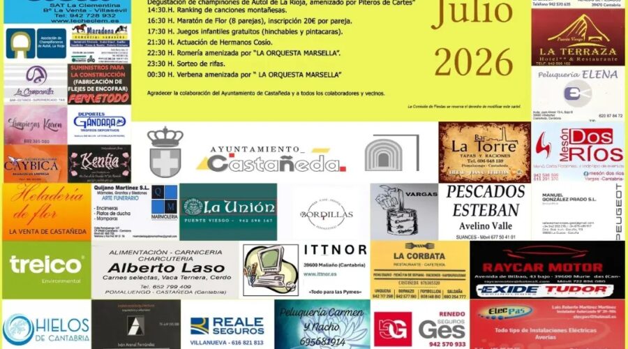 Fiestas del Carmen Castañeda 2026 en Castañeda