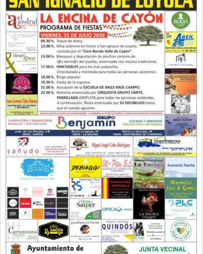 Fiestas de San Ignacio 2026 en La Encina de Cayón