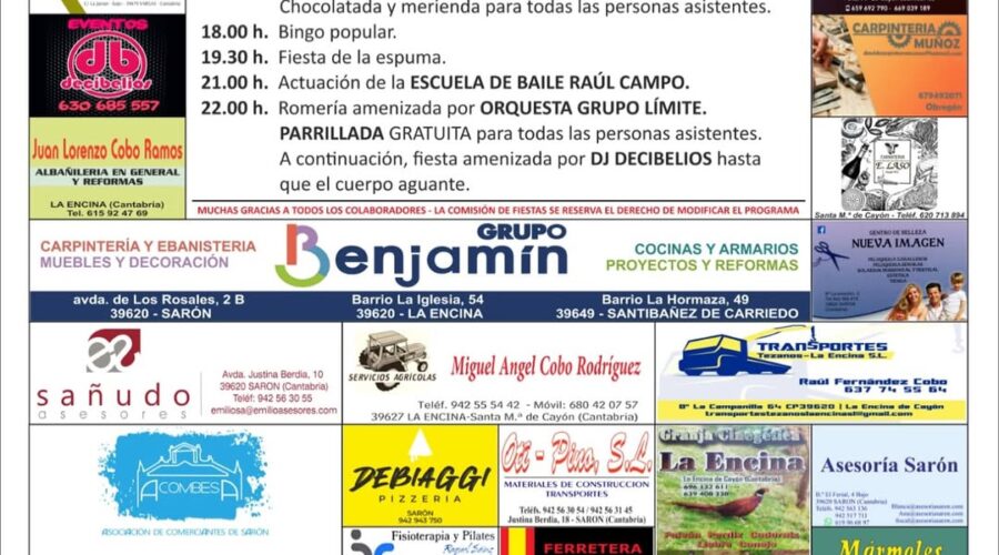 Fiestas de San Ignacio 2026 en La Encina de Cayón