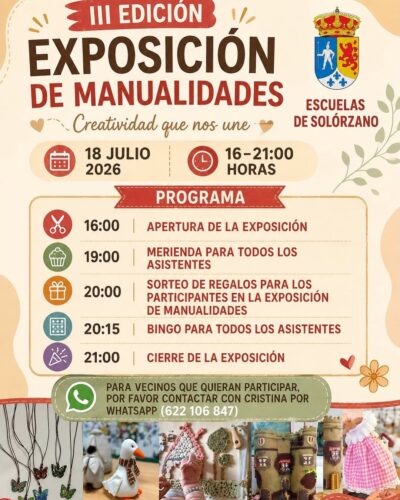 Exposición III Manualidades en Escuelas de Solórzano
