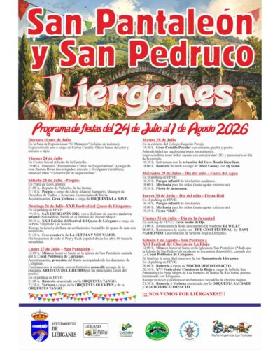 Fiestas de San Pantaleón y San Pedruco en Liérganes 2026