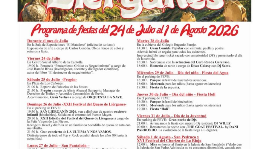 Fiestas de San Pantaleón y San Pedruco en Liérganes 2026