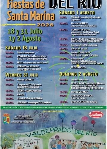 Fiestas de Santa Marina 2026 en Valdeprado del Río
