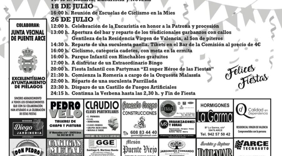Grandes Fiestas de Santa Ana en Puente Arce 2026