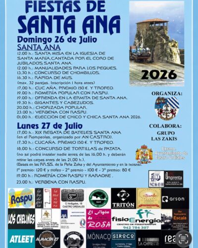 Fiestas de Santa Ana en Castro Urdiales 2026