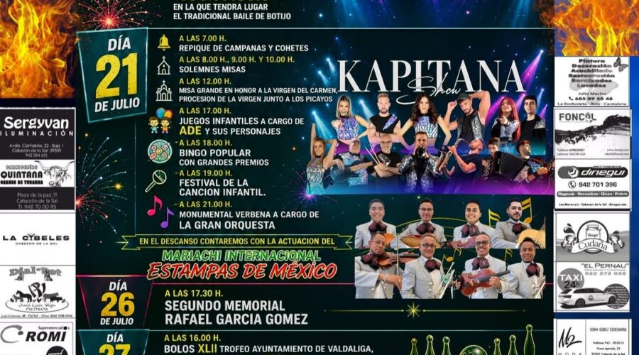 Fiestas del Carmen 2026 en Roiz, Valdaliga