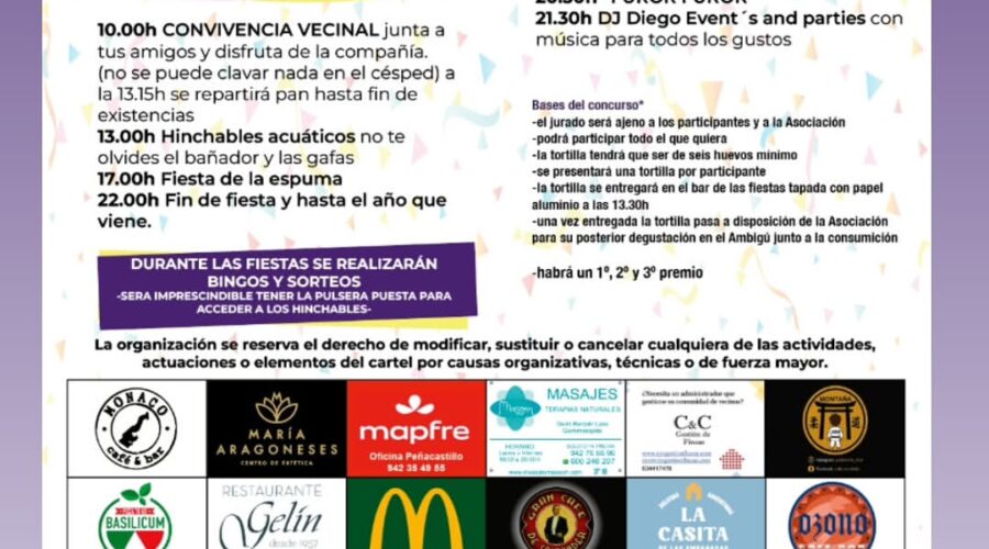 Fiestas Nueva Montaña 2026 en AAVV Virgen del Carmen, Santander