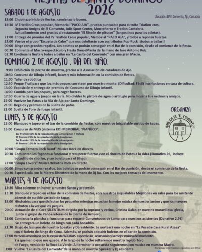 Fiestas de Santo Domingo 2026 en Ajo