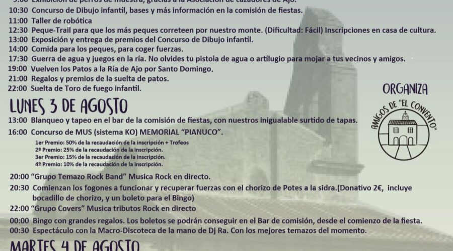 Fiestas de Santo Domingo 2026 en Ajo