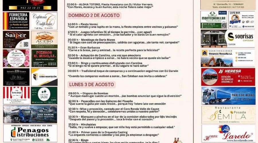 Fiestas de San Esteban en Totero de Cayón 2026