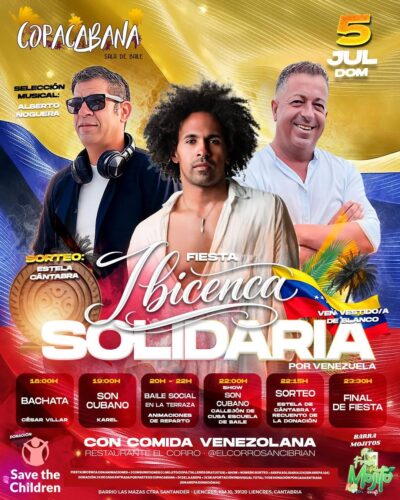 Fiesta Ibicenca Solidaria en Copacabana Sala de Baile, Liencres