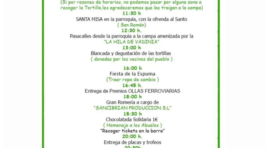 Fiestas de San Román de La Llanilla 2026 en Parque La Somandina