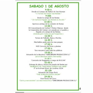 Fiestas de San Román de La Llanilla 2026 en Parque La Somandina