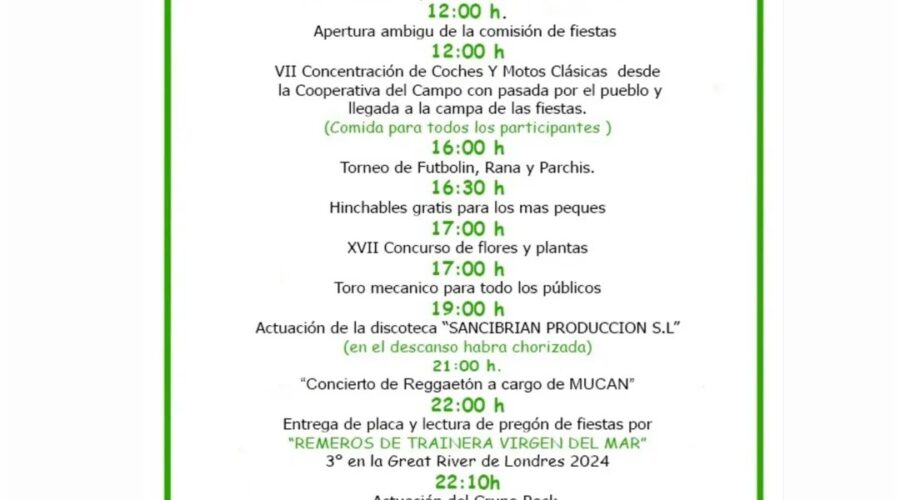 Fiestas de San Román de La Llanilla 2026 en Parque La Somandina