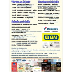 Fiestas de Santiago 2026 en Barrio Pronillo, Santander