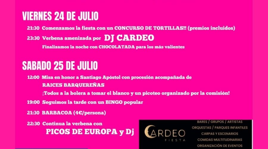 Fiestas de Santiago en Muñorrodero 2026