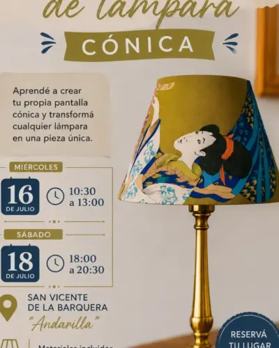 Taller Pantalla Lámpara Artesanal en Andarilla