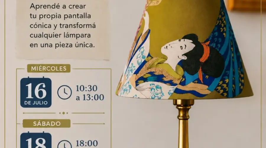 Taller Pantalla Lámpara Artesanal en Andarilla