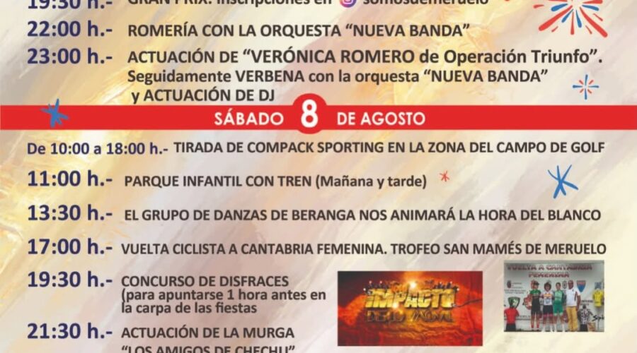 Fiestas de San Mamés de Meruelo 2026 en Meruelo