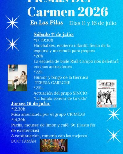 Fiestas del Carmen 2026 en Las Pilas