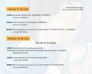 Fiestas del Santo Cristo del Amparo 2026 en Comillas