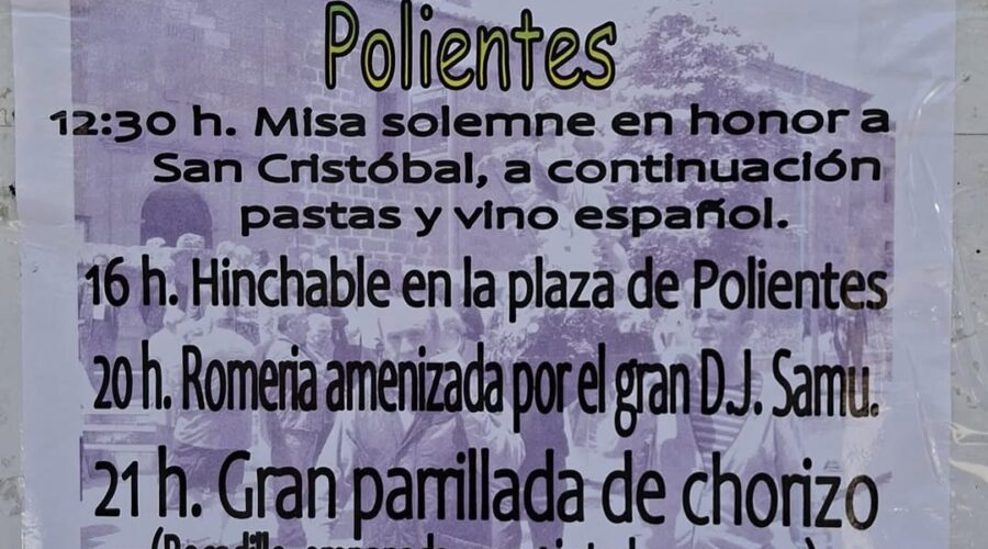 Fiestas de San Cristóbal en Polientes, Valderredible 2026