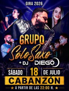 Grupo Sólo Saxo + DJ Diego en Deportiva Sociocultural Cabanzón