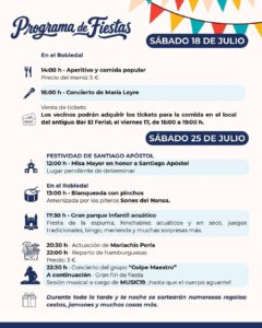 Fiestas Virgen del Carmen y Santiago Apóstol en Orejo 2026