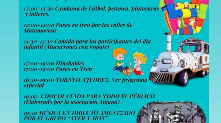 Fiestas Matamorosa 2026: Día Infantil, Torneo Ajedrez y Mercado