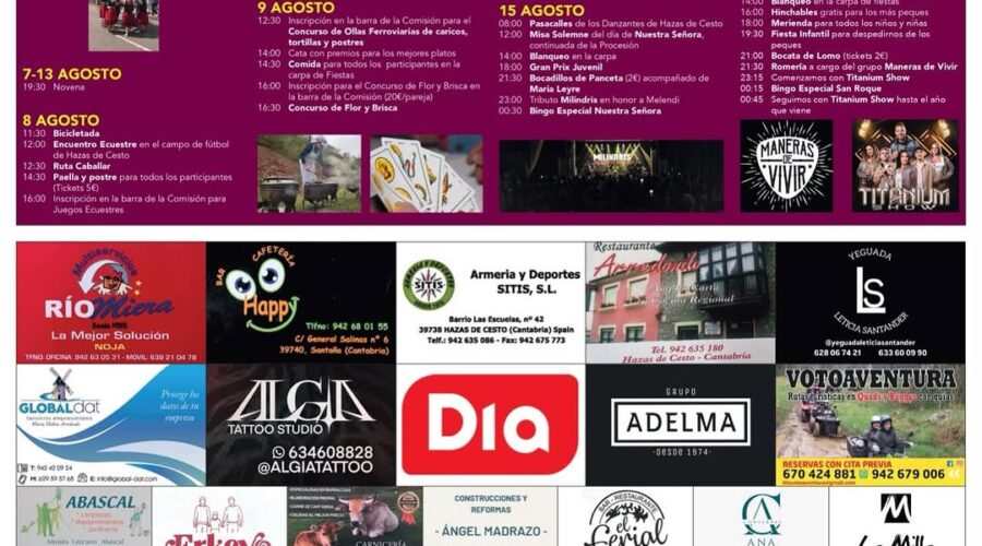 Fiestas de Hazas de Cesto 2026 en Hazas de Cesto