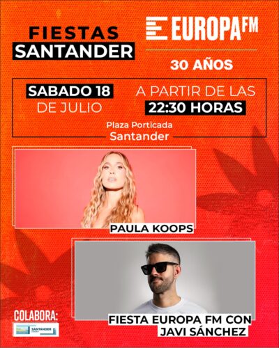 Fiesta Europa FM con Javi Sánchez en Santander