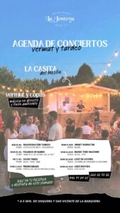 Agenda de Conciertos de Verano en Mesón Rural La Jontoya
