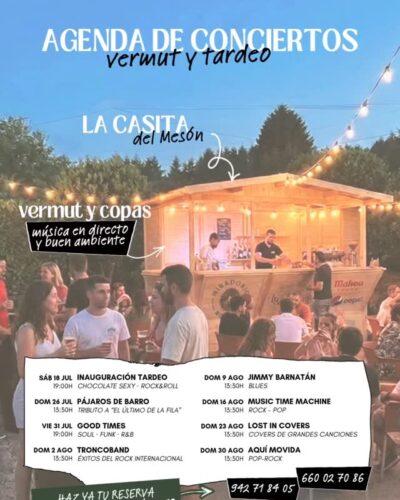 Agenda de Conciertos de Verano en Mesón Rural La Jontoya