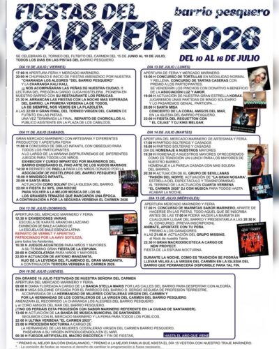 Fiestas del Carmen 2026 en el Barrio Pesquero de Santander