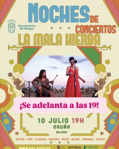 Concierto de La Mala Hierba en la Bolera de Oruña