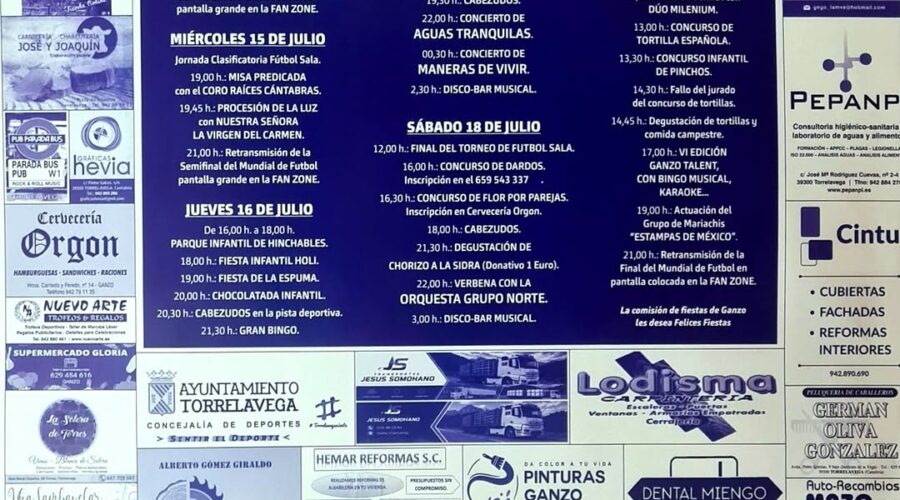 Fiestas del Carmen de Ganzo 2026 en Torrelavega