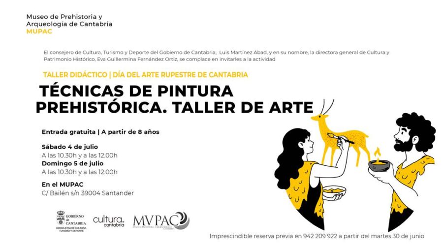 Taller de técnicas de pintura prehistórica en MUPAC