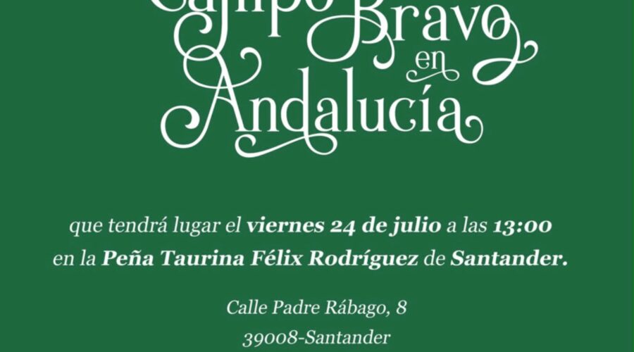 Presentación de «El campo bravo en Andalucía» en Santander