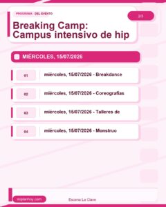 Breaking Camp: Campus intensivo de hip hop en Santander
